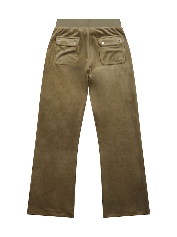 Juicy Couture Green Tonal Wide Leg Trousers - Image 6 of 7