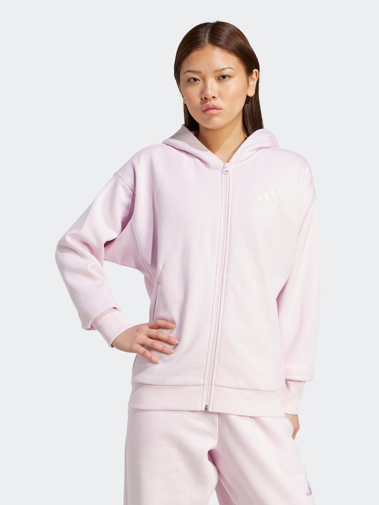 adidas Pink ALL SZN Full Zip Hoodie - Image 1 of 6