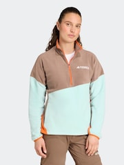 adidas Brown Terrex Multi Fleece Sweat top - Image 3 of 6
