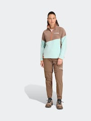 adidas Brown Terrex Multi Fleece Sweat top - Image 4 of 6