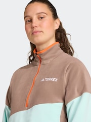 adidas Brown Terrex Multi Fleece Sweat top - Image 5 of 6