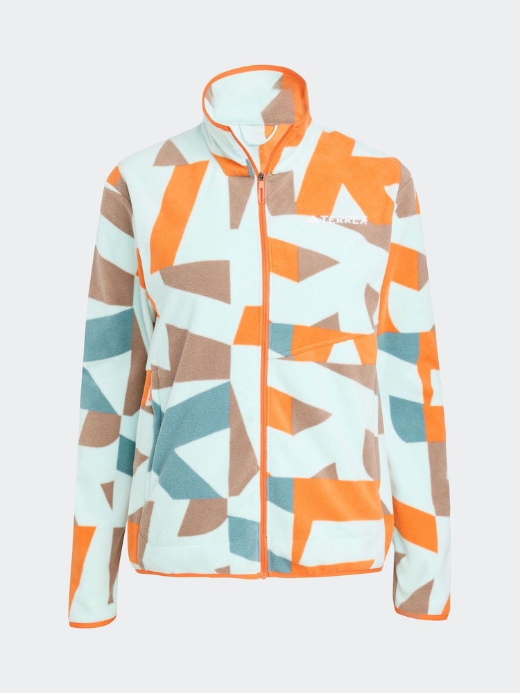adidas Multi Nude All-Over Print Full Zip Fleece - Image 6 of 6 adidas Multi Nude All-Over Print Full Zip Fleece - Image 6 of 6