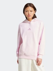 adidas Pink ALL SZN French Terry Loose 100% Cotton Hoodie - Image 1 of 6