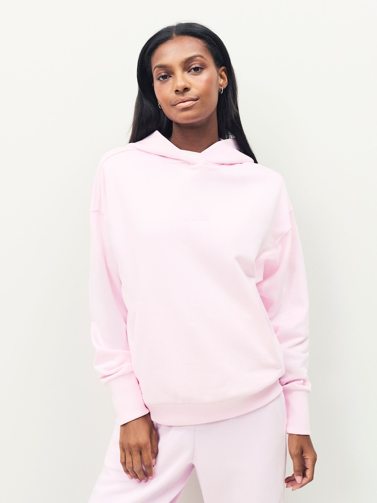 adidas Pink ALL SZN French Terry Loose 100% Cotton Hoodie - Image 1 of 5 adidas Pink ALL SZN French Terry Loose 100% Cotton Hoodie - Image 1 of 5