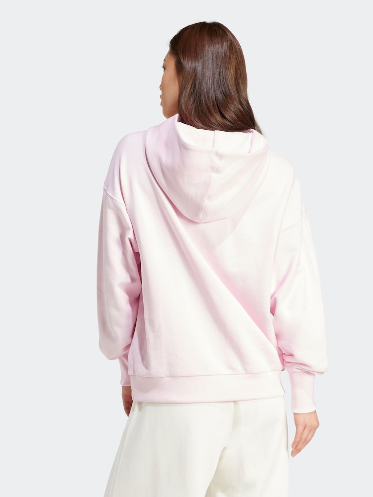adidas Pink ALL SZN French Terry Loose 100% Cotton Hoodie - Image 2 of 6