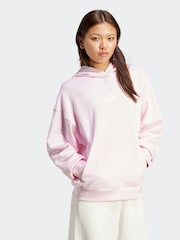 adidas Pink ALL SZN French Terry Loose 100% Cotton Hoodie - Image 3 of 6
