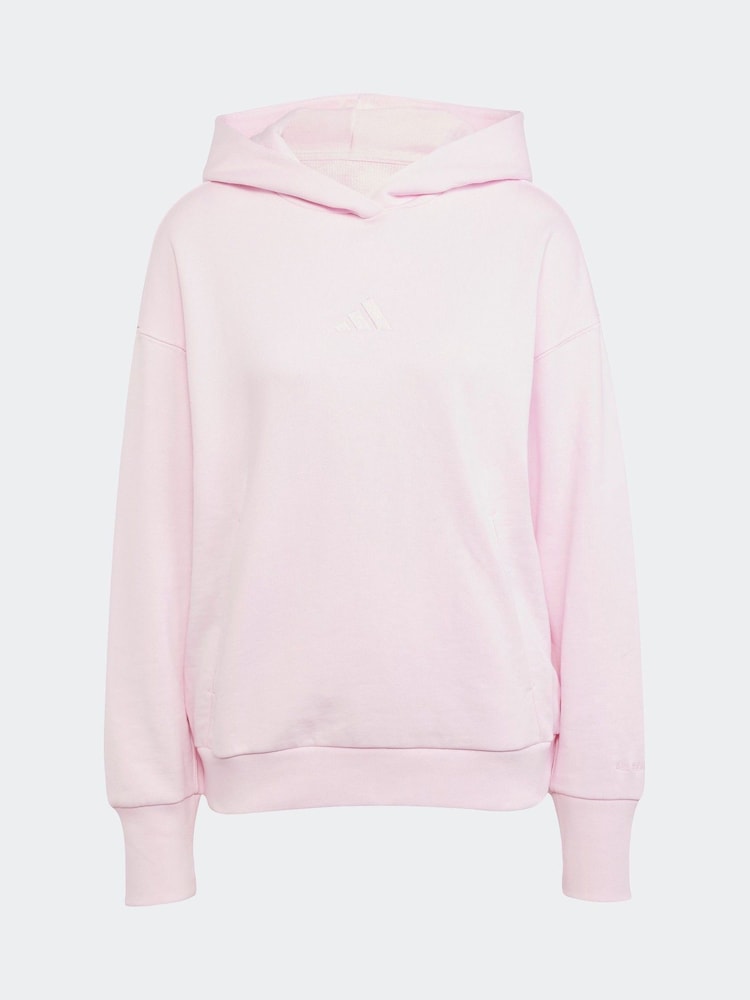 adidas Pink ALL SZN French Terry Loose 100% Cotton Hoodie - Image 5 of 5