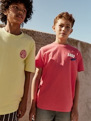 Red Surf Simple Short Sleeve 100% Cotton T-Shirt (3-16yrs) - Image 4 of 9