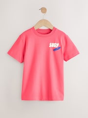 Red Surf Simple Short Sleeve 100% Cotton T-Shirt (3-16yrs) - Image 6 of 9