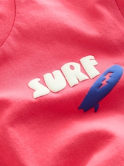 Red Surf Simple Short Sleeve 100% Cotton T-Shirt (3-16yrs) - Image 8 of 9
