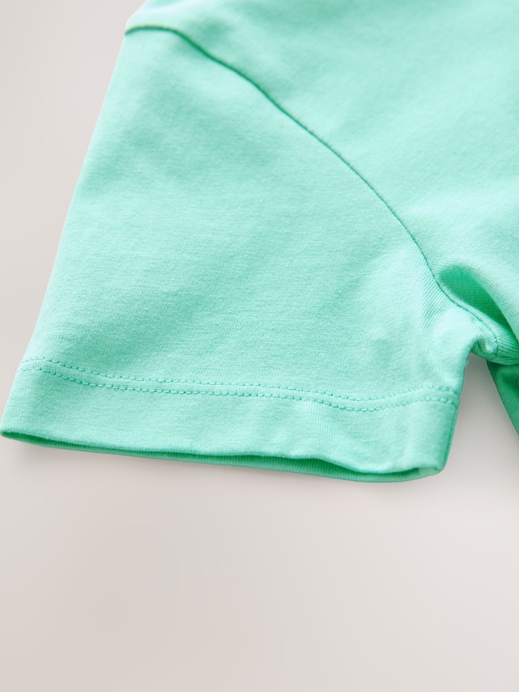 Aqua Shark Simple Short Sleeve 100% Cotton T-Shirt (3-16yrs) - Image 10 of 10