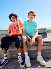 Aqua Shark Simple Short Sleeve 100% Cotton T-Shirt (3-16yrs) - Image 5 of 10