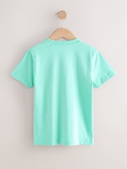 Aqua Shark Simple Short Sleeve 100% Cotton T-Shirt (3-16yrs) - Image 8 of 10