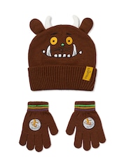 Vanilla Underground Brown Boys Gruffalo Beanie Hat & Gloves Set - Image 2 of 6