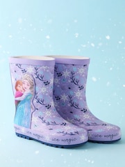 Vanilla Underground Purple Girls Disney Frozen Wellies - Image 1 of 3