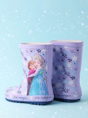 Vanilla Underground Purple Girls Disney Frozen Wellies - Image 2 of 3
