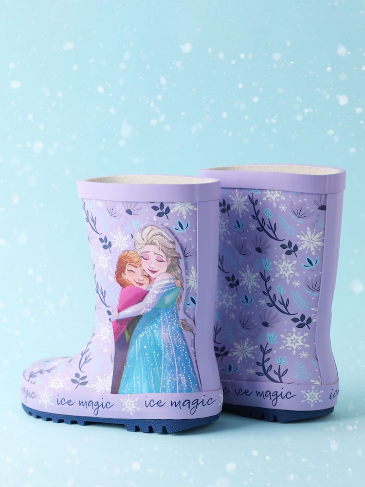 Vanilla Underground Purple Girls Disney Frozen Wellies - Image 2 of 3