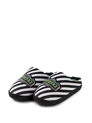 Vanilla Underground Black Unisex Adults Beetlejuice Slippers - Image 1 of 6