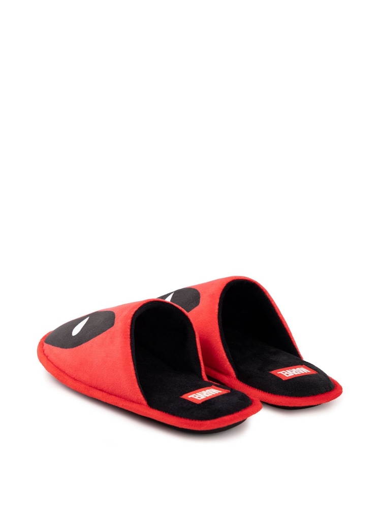 Vanilla Underground Red Mens Marvel Deadpool Slippers - Image 4 of 6
