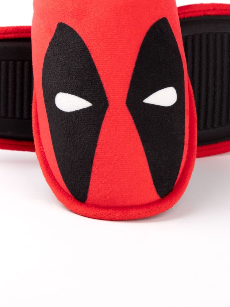 Vanilla Underground Red Mens Marvel Deadpool Slippers - Image 5 of 6