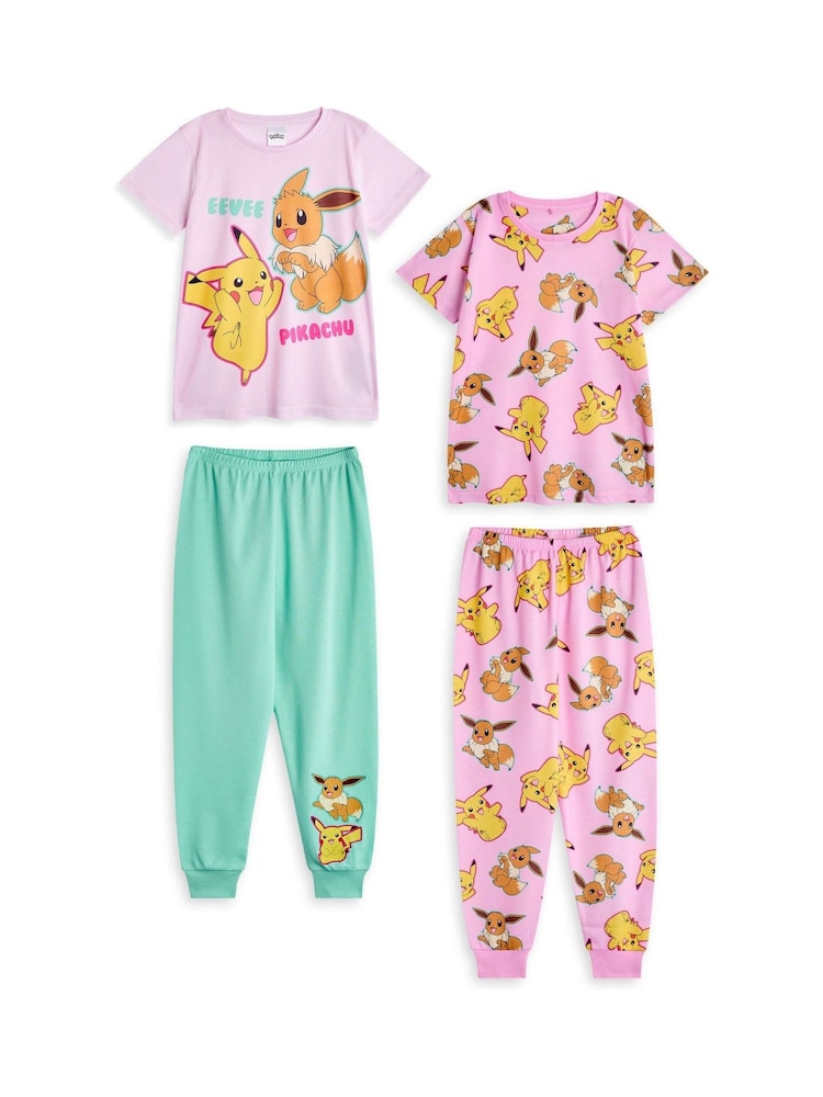 Vanilla Underground Pink Girls Pokemon Pyjamas 2 Pack - Image 2 of 8