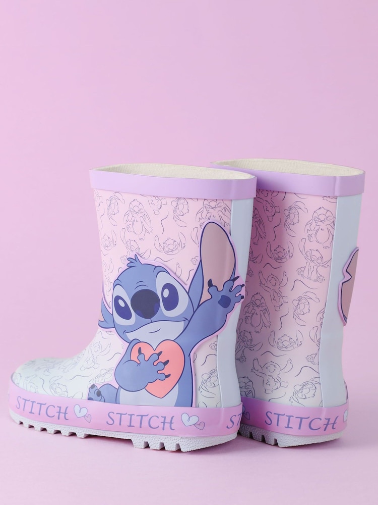 Vanilla Underground Pink Girls Disney Lilo & Stitch Wellies - Image 2 of 3