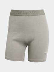 adidas Originals Green Rib Wash Bike Shorts - Image 7 of 7
