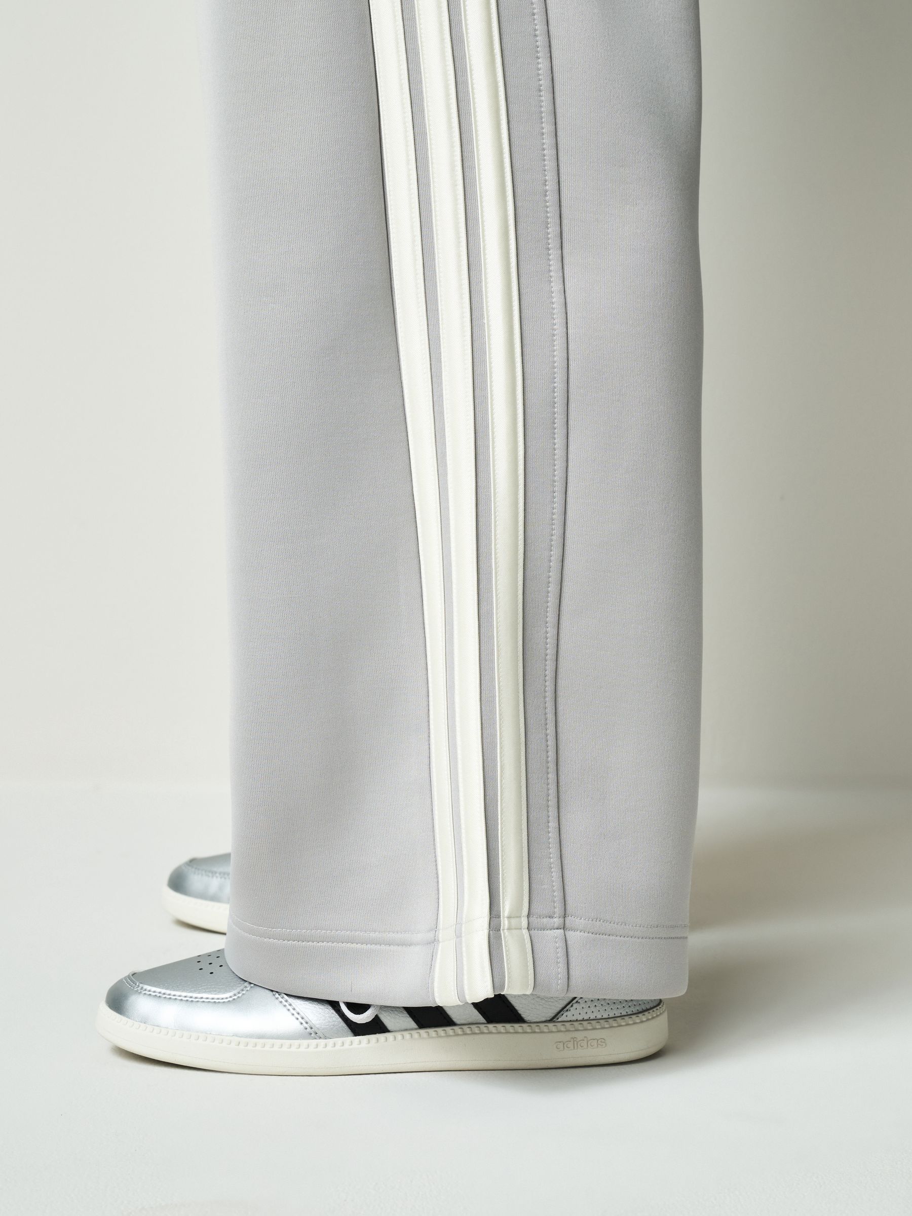 Buy adidas Grey Stadium Loose Fit 3-Stripes Trackpant Trousers