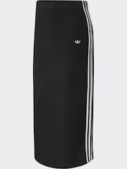 adidas Originals Black Knitted 3-Stripes Pencil Skirt - Image 1 of 2