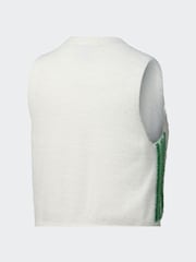 adidas Originals White Fluffy 3-Stripes Vest - Image 2 of 2