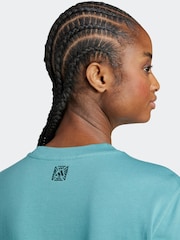 adidas Green Animal Graphic Regular 100% Cotton T-Shirt - Image 4 of 5