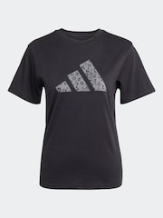 adidas Black Animal Graphic Regular 100% Cotton T-Shirt - Image 6 of 6