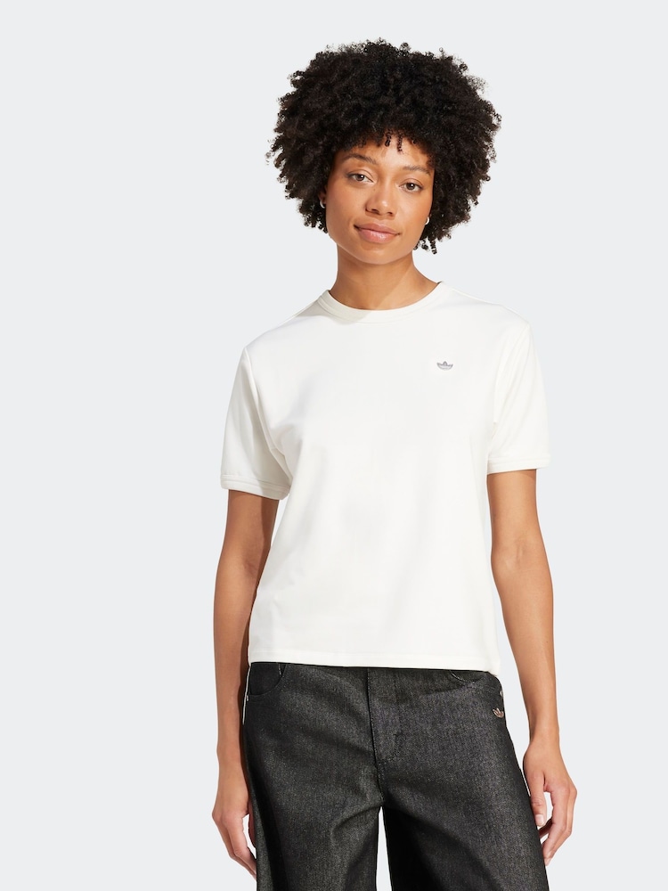 adidas Originals White Premium Essentials T-Shirt - Image 1 of 5