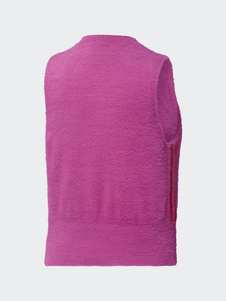 adidas Originals Pink Fluffy 3-Stripes Vest - Image 7 of 7