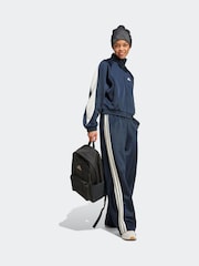 adidas Blue Stadium Loose Fit 3-Stripes Trackpant Trousers - Image 3 of 5