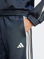 adidas Blue Stadium Loose Fit 3-Stripes Trackpant Trousers - Image 5 of 5