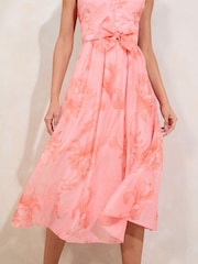 Lipsy Printed Bow Skater Prom Midi Dress - Bild 2 von 4