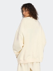 adidas Originals Brown Essentials Linear Oversize Crew Sweatshirt - Image 2 of 6