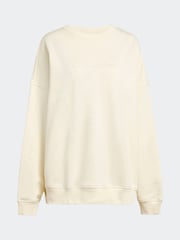 adidas Originals Brown Essentials Linear Oversize Crew Sweatshirt - Image 6 of 6
