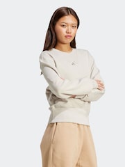 adidas Grey ALL SZN French Terry Regular Drop Shoulder 100% Cotton Sweatshirt - Image 3 of 6