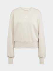 adidas Grey ALL SZN French Terry Regular Drop Shoulder 100% Cotton Sweatshirt - Image 6 of 6