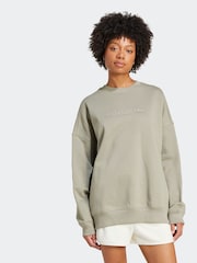 Zelena lahka - Prevelik pulover z okroglim ovratnikom adidas Originals Essentials - Slika 1 iz 6