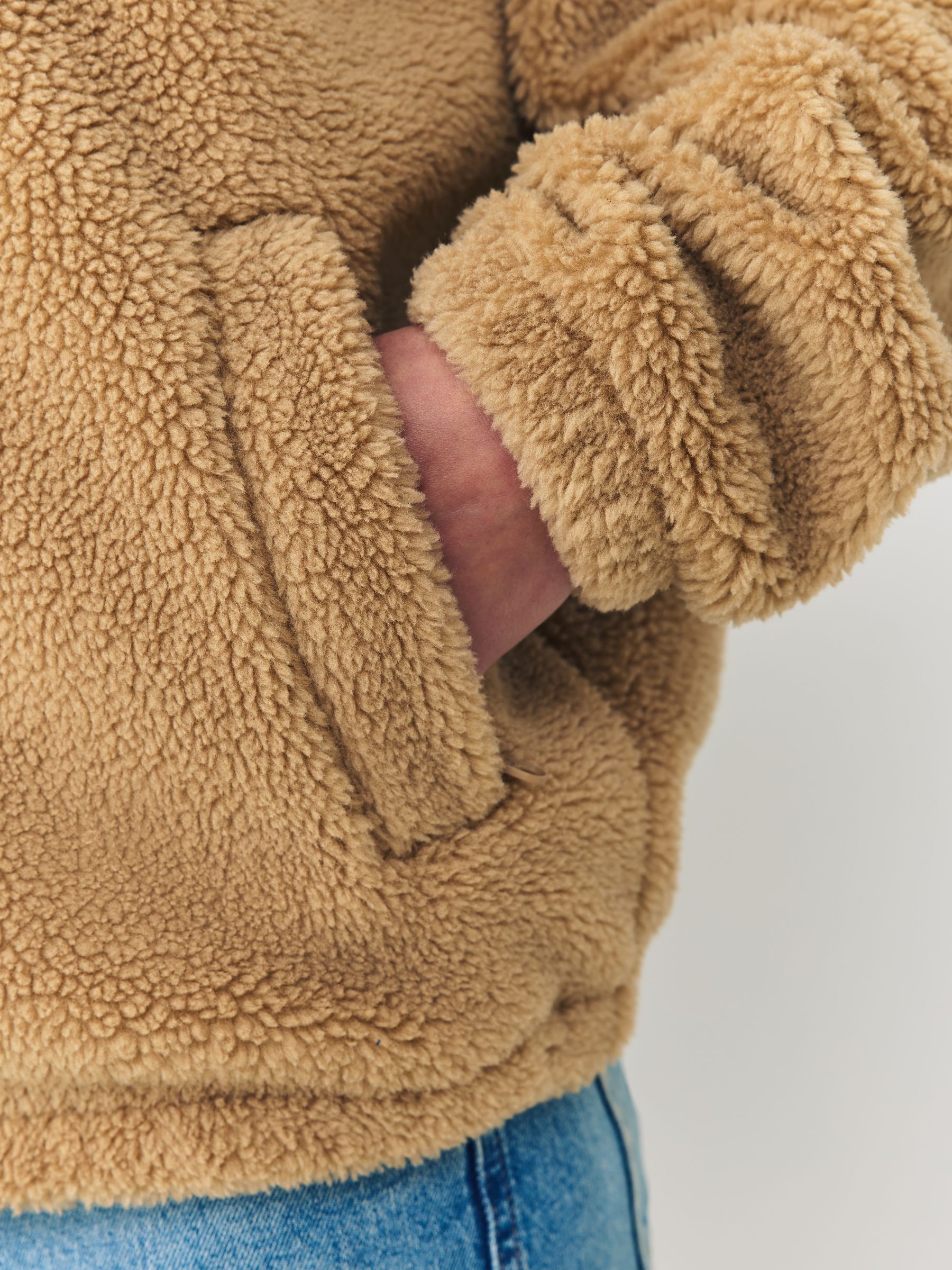 teddy Buy adidas Originals Brown Essentials Teddy Full Zip Jacket from