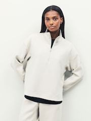 adidas Grey ALL SZN Soft Lux 1/4 Zip Sweatshirt - Image 1 of 6