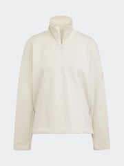 adidas Grey ALL SZN Soft Lux 1/4 Zip Sweatshirt - Image 6 of 6