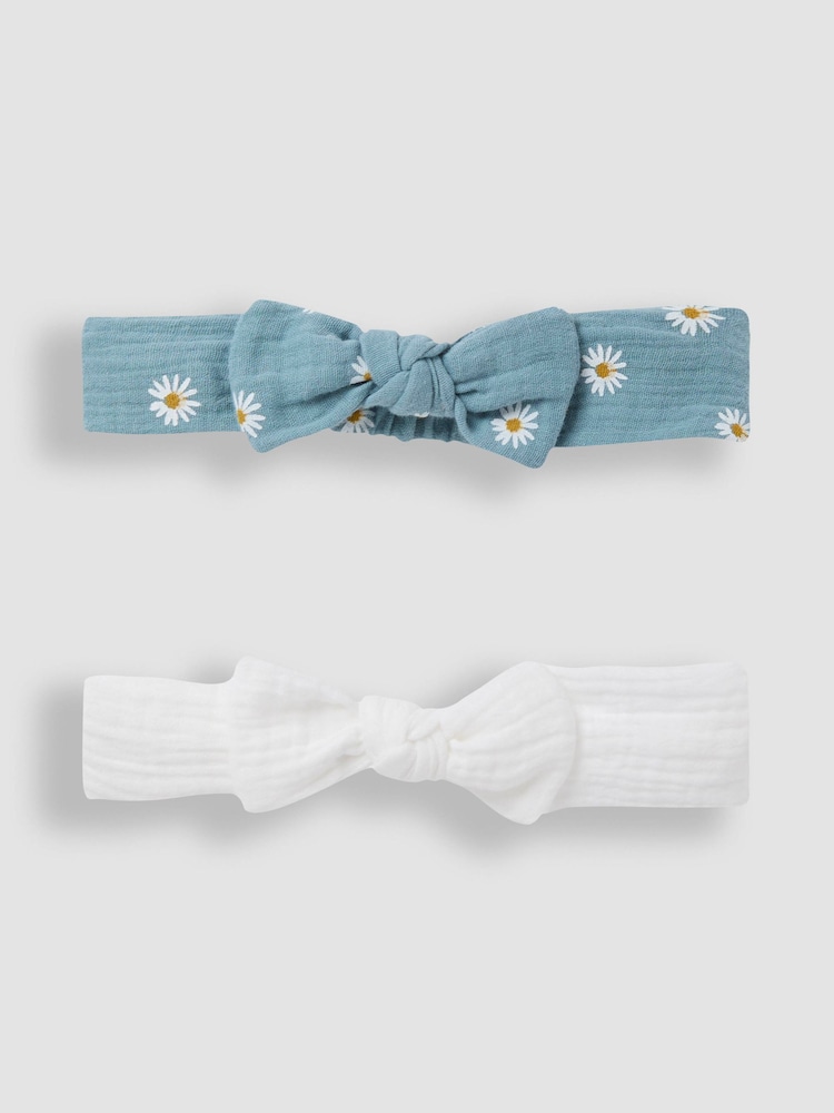 JoJo Maman Bébé Green Pretty Bow Headbands 2 Pack - Image 1 of 3
