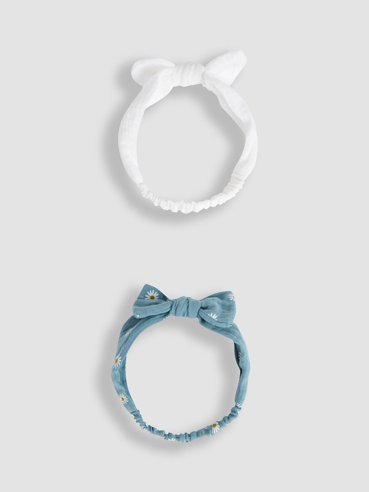 JoJo Maman Bébé Green Pretty Bow Headbands 2 Pack - Image 2 of 3