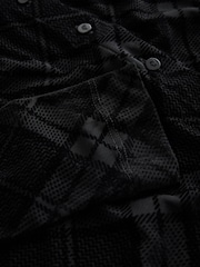 Black Long Sleeve Flocked Mesh Cardigan - Image 7 of 8
