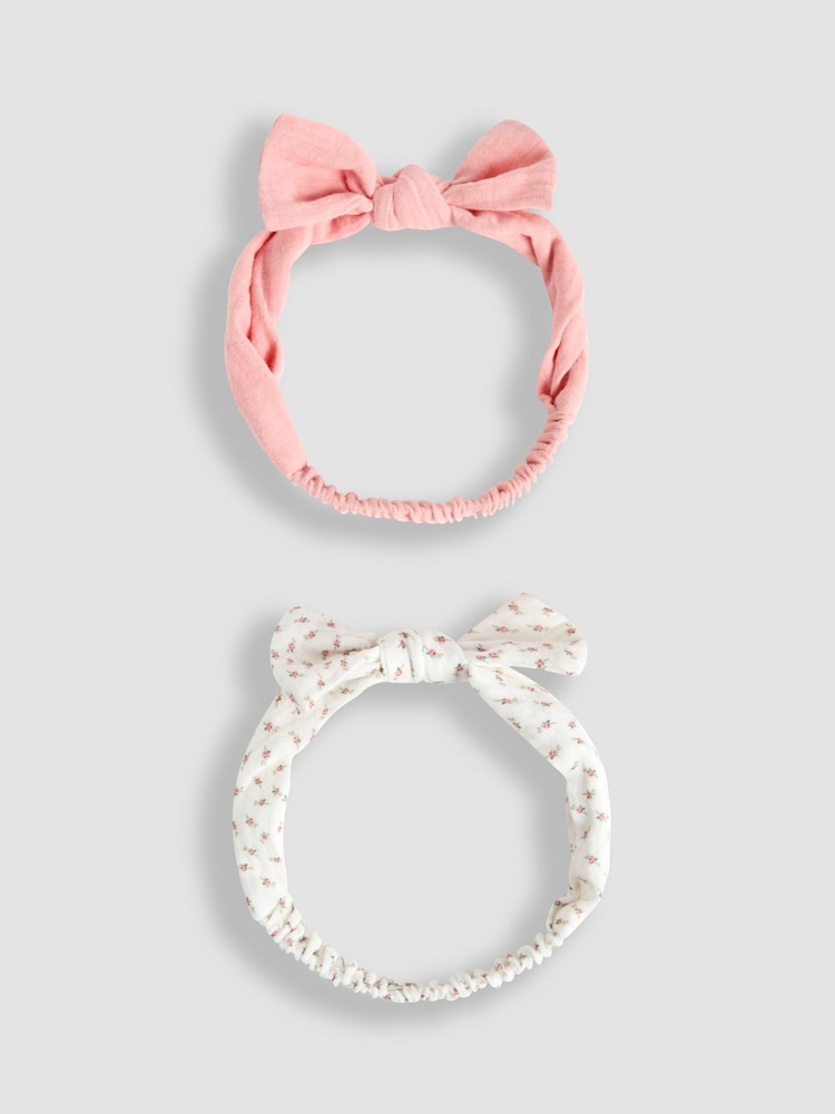 JoJo Maman Bébé Pretty Bow Headbands 2 Pack - Bild 1 von 3