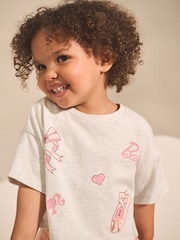 Pink/Grey Barbie T-Shirt & Skirt Set (3mths-7yrs) - Image 2 of 9